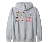 No Jesus No Peace Christian Be Still & Know Jesus Know Peace Felpa con Cappuccio