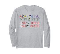 No Jesus No Peace Christian Be Still & Know Jesus Know Peace Maglia a Manica