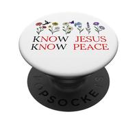 No Jesus No Peace Christian Be Still & Know Jesus Know Peace PopSockets PopGrip Adesivo