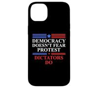 No Kings America Democracy Doesn't Fear Protest Dictators Do Custodia per iPhone 14 Plus