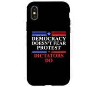 No Kings America Democracy Doesn't Fear Protest Dictators Do Custodia per iPhone X/XS
