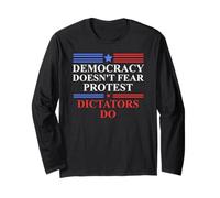 No Kings America Democracy Doesn't Fear Protest Dictators Do Maglia a Manica