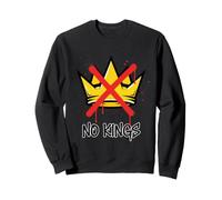 No Kings Anti Crown Graffiti Street Style Felpa
