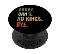 No Kings Bye Anti Monarchia Grunge Testo PopSockets PopGrip Adesivo