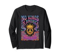 No Kings Day 28 Marzo 2026 Retro Anni '70 Groovy Maglia a Manica