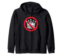 No Kings Day Abolire La Monarchia Minimalista Felpa con Cappuccio