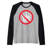 No Kings Day Abolire La Monarchia Minimalista Maglia con Maniche Raglan