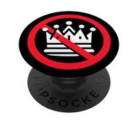 No kings Day Abolire La Monarchia Minimalista PopSockets PopGrip Adesivo