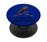 No Kings Day Crow 28 marzo 2026 Protesta per la democrazia americana PopSockets PopGrip Adesivo