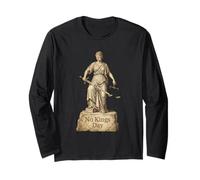 No Kings Day Lady Justice Patriot Maglia a Manica
