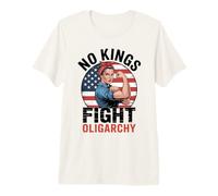 No Kings Fight Oligarchy Maglietta Premium