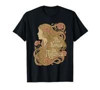 No Kings in America Donna Americana Botanico Boho Art Maglietta