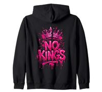 No Kings in America Graffiti Rosa Felpa con Cappuccio