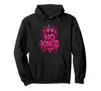 No Kings in America Graffiti Rosa Felpa con Cappuccio