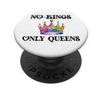 No Kings in America Only Queens Gay Pride Queer LGBTQ Ally PopSockets PopGrip Adesivo