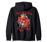 No Kings in America Political Protest No Shellfish King Felpa con Cappuccio