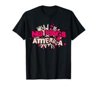 No Kings in America Protesta Vintage Graffiti Art Maglietta