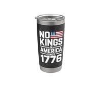 No Kings In America Since 1776 Bicchiere termico in acciaio inox doppia parete