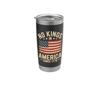 No Kings In America Since 1776 Bicchiere termico in acciaio inox doppia parete