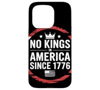 No Kings In America Since 1776 Frase Patriottica Rivoluzione Custodia per iPhone 15 Pro