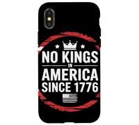 No Kings In America Since 1776 Frase Patriottica Rivoluzione Custodia per iPhone X/XS