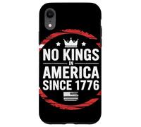 No Kings In America Since 1776 Frase Patriottica Rivoluzione Custodia per iPhone XR