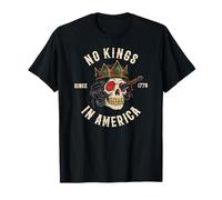 No Kings in America Since 1776 Teschio Maglietta