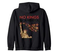 No Kings in America Statua della libertà Arte Floreale Botanico Felpa con Cappuccio