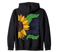 No Kings in America Sun Flower Felpa con Cappuccio