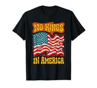 No Kings in America Vintage Anni '70 Groovy Retro Maglietta