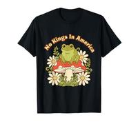 No Kings in America Vintage Frog Cottagecore Maglietta