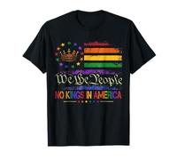 No Kings In America We The People Bandiera politica Uomini Donne Maglietta