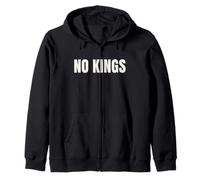 No Kings Niente Re Protesta Democrazia Messaggio Felpa con Cappuccio