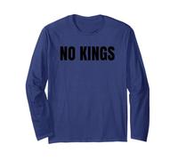 No Kings Niente Re Protesta Democrazia Messaggio Maglia a Manica