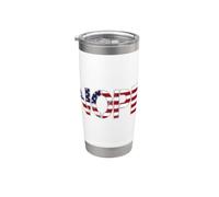 No Kings Nope Protest Sign Horizontal US Flag Bicchiere termico in acciaio inox doppia parete