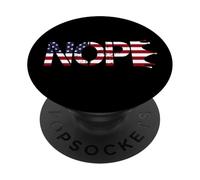 No Kings Nope Protest Sign Horizontal US Flag PopSockets PopGrip Adesivo