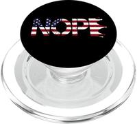 No Kings Nope Protest Sign Horizontal US Flag PopSockets PopGrip per MagSafe
