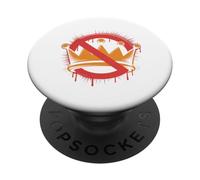 No Kings Protest Symbol Graffiti Corona PopSockets PopGrip Adesivo