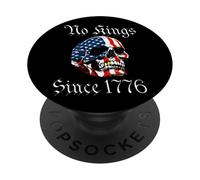 No Kings Since 1776, 4 luglio, bandiera americana, USA Freedom Skull PopSockets PopGrip Adesivo