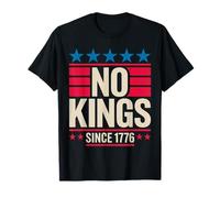 No Kings Since 1776 Design Patriottico per Gli Americani Maglietta