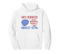 No Kings Since 1776 Distressed USA Flag Vintage Felpa con Cappuccio
