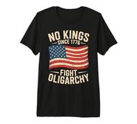 No Kings Since 1776 Fight Oligarchy Maglietta Premium