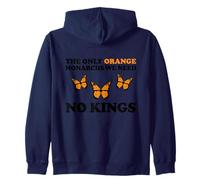No Kings The Only Orange MONACHRS We Need Butterfly Felpa con Cappuccio