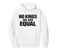 No Kings We Are Equal libertà Uguaglianza Messaggio Testo Minimo Felpa con Cappuccio
