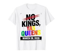 No Kings Yas Queen Gay Pride Protesta 28 Marzo 2026 LGBTQ Maglietta