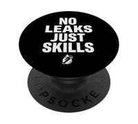 No Leaks Just Skills Blue Collar Plumber Plumbing PopSockets PopGrip Adesivo