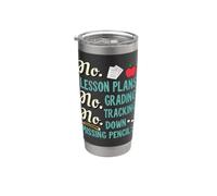 No Lesson Plans, Grading, Teacher Summer Break Graphic Fun Bicchiere termico in acciaio inox doppia parete