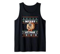 No Lift No Gift Ugly Christmas Sweater Gym Santa Canotta