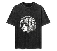 No Longer Accepting Things I Cannot Change Angela Daviss T-Shirt Black S