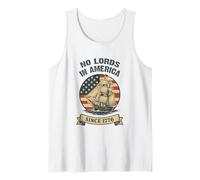 No Lords in America Since 1776 4th of July USA Flag Barca a vela Canotta
